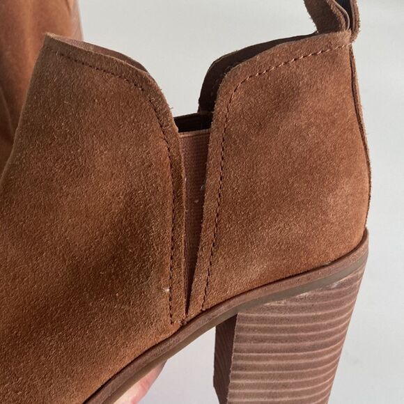 Dolce vita Brown Suede Boots Cowboy western Block heel booties Sz 8.5 - Picture 11 of 12